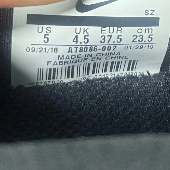 Nike Fear of God Moccasin lace less casual trendy streetwear black sneaker M5/W7 - Picture 8 of 8